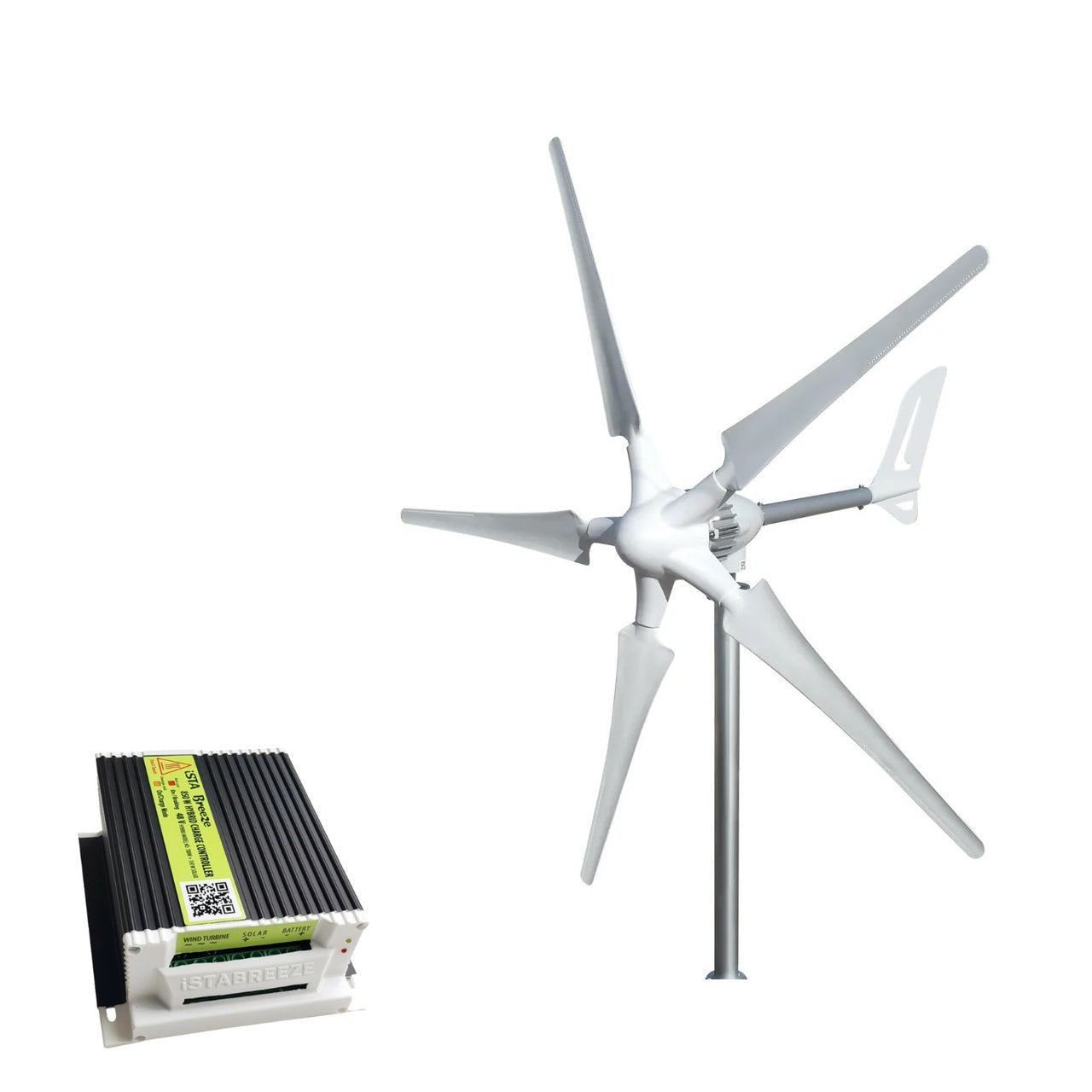 Kit i-700W 48V Aerogenerador y controlador de carga híbrido y torre