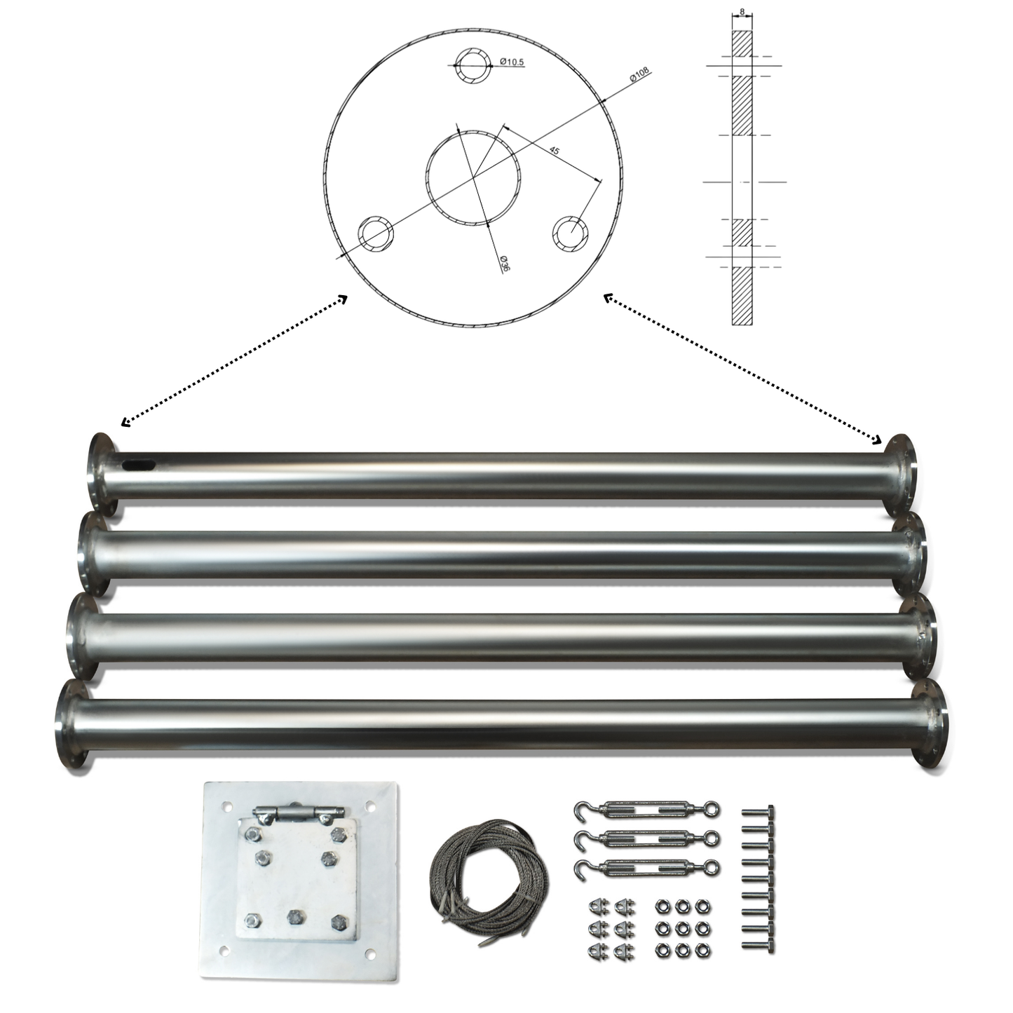 40 Kg Mast / Tower Set