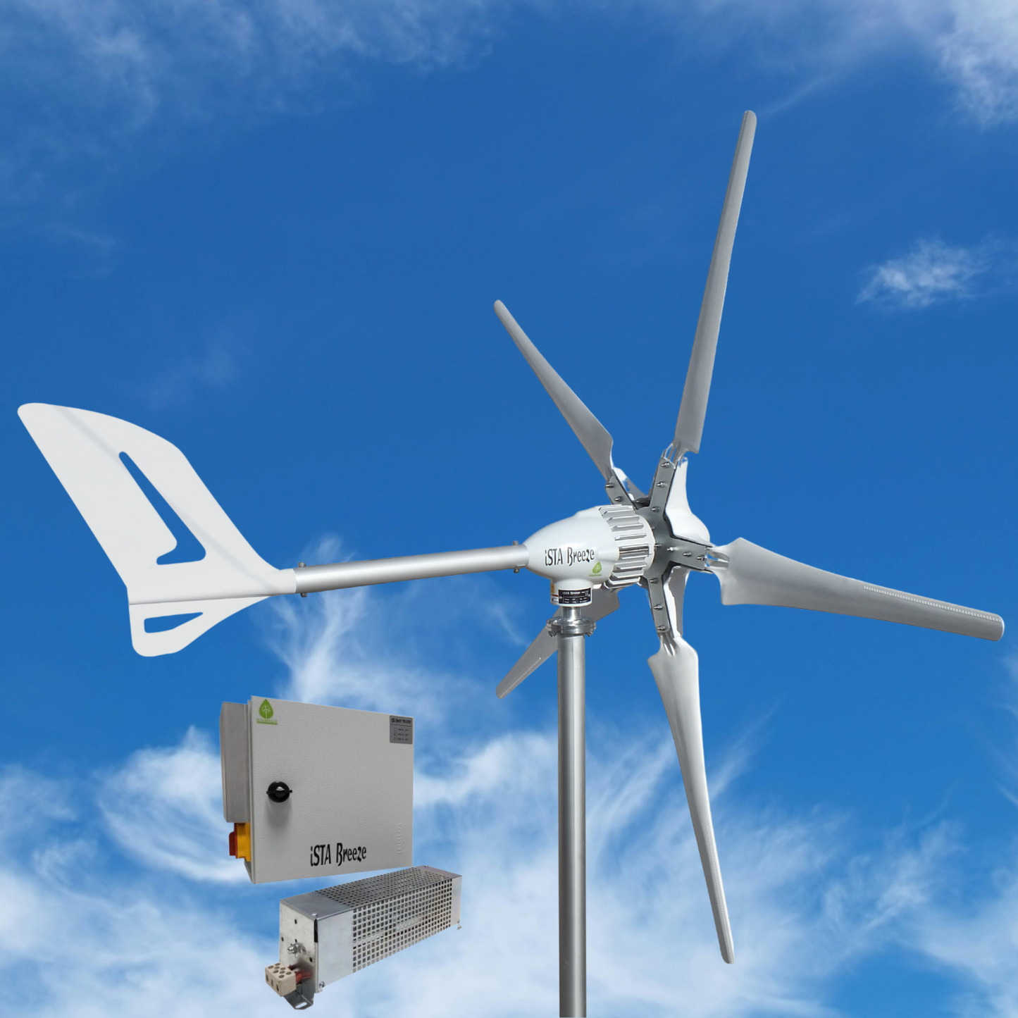 Kit i-1500W 24V Wind Turbine Wind Generator & Charge Controller (for Acid & Gel Battery) & Tower