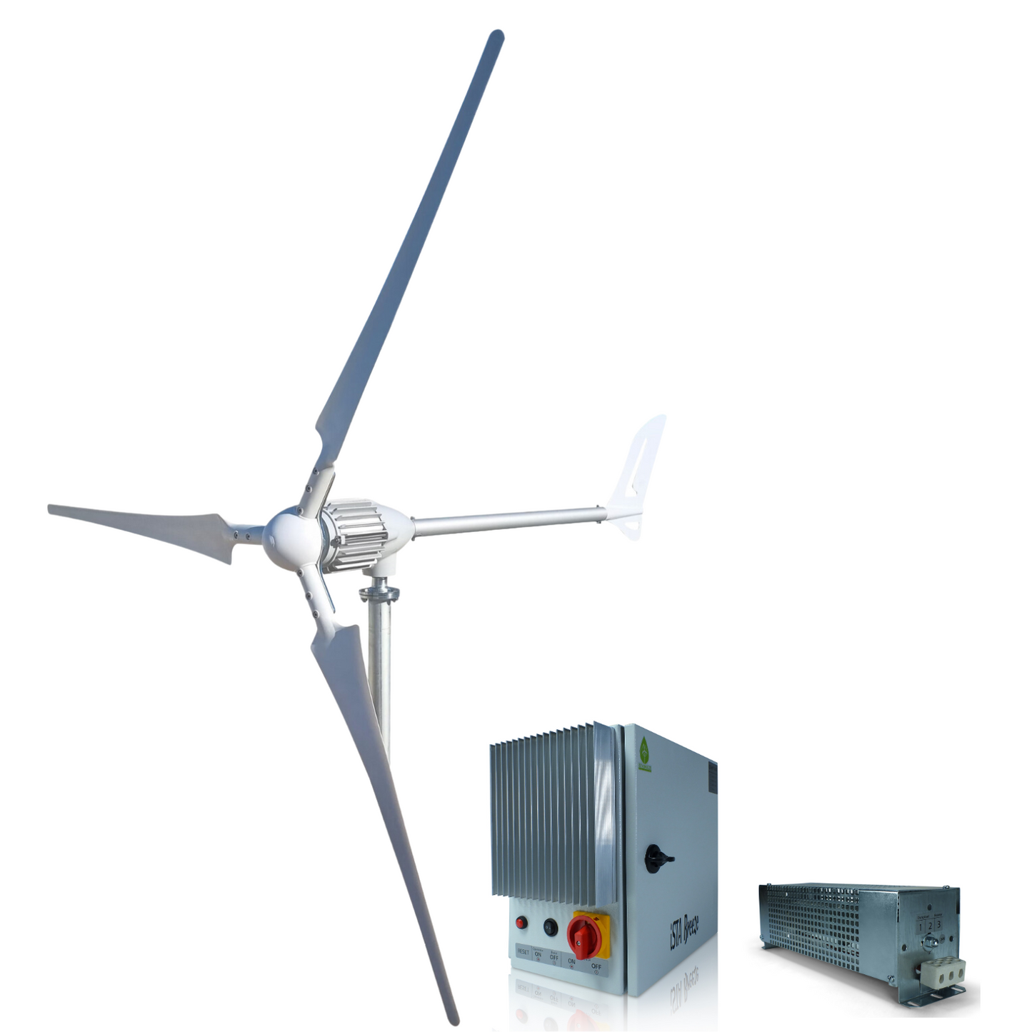 Kit i-1500W 24V Wind Turbine Wind Generator & Charge Controller (for Acid & Gel Battery) & Tower