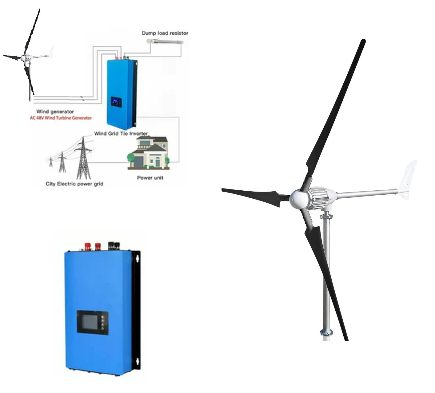 2000 Watt Ongrid Wind Turbine Plug & Play System