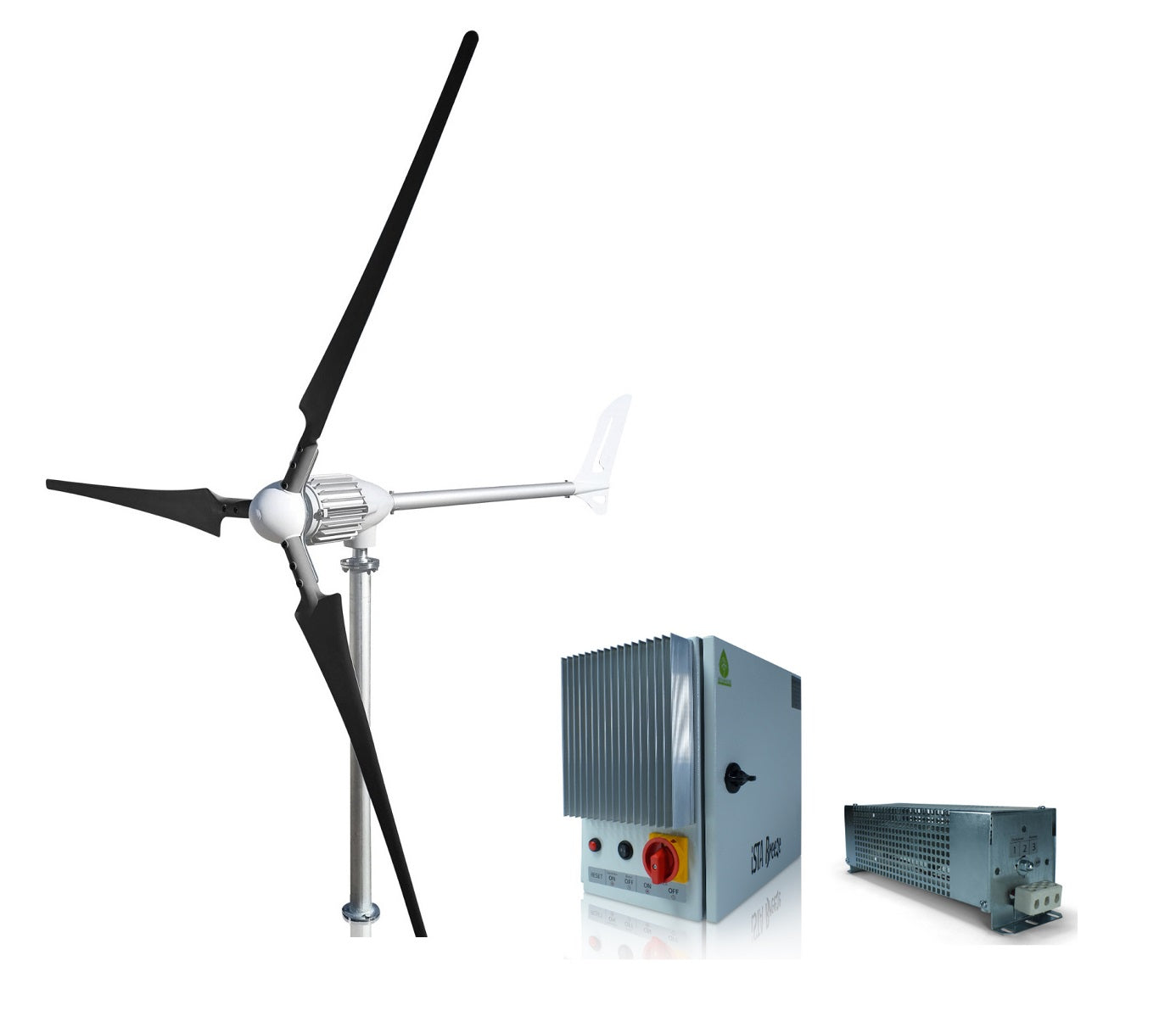 Kit i-1500W 48V Wind Turbine Wind Generator & Charge Controller (for Acid & Gel Battery) & Tower