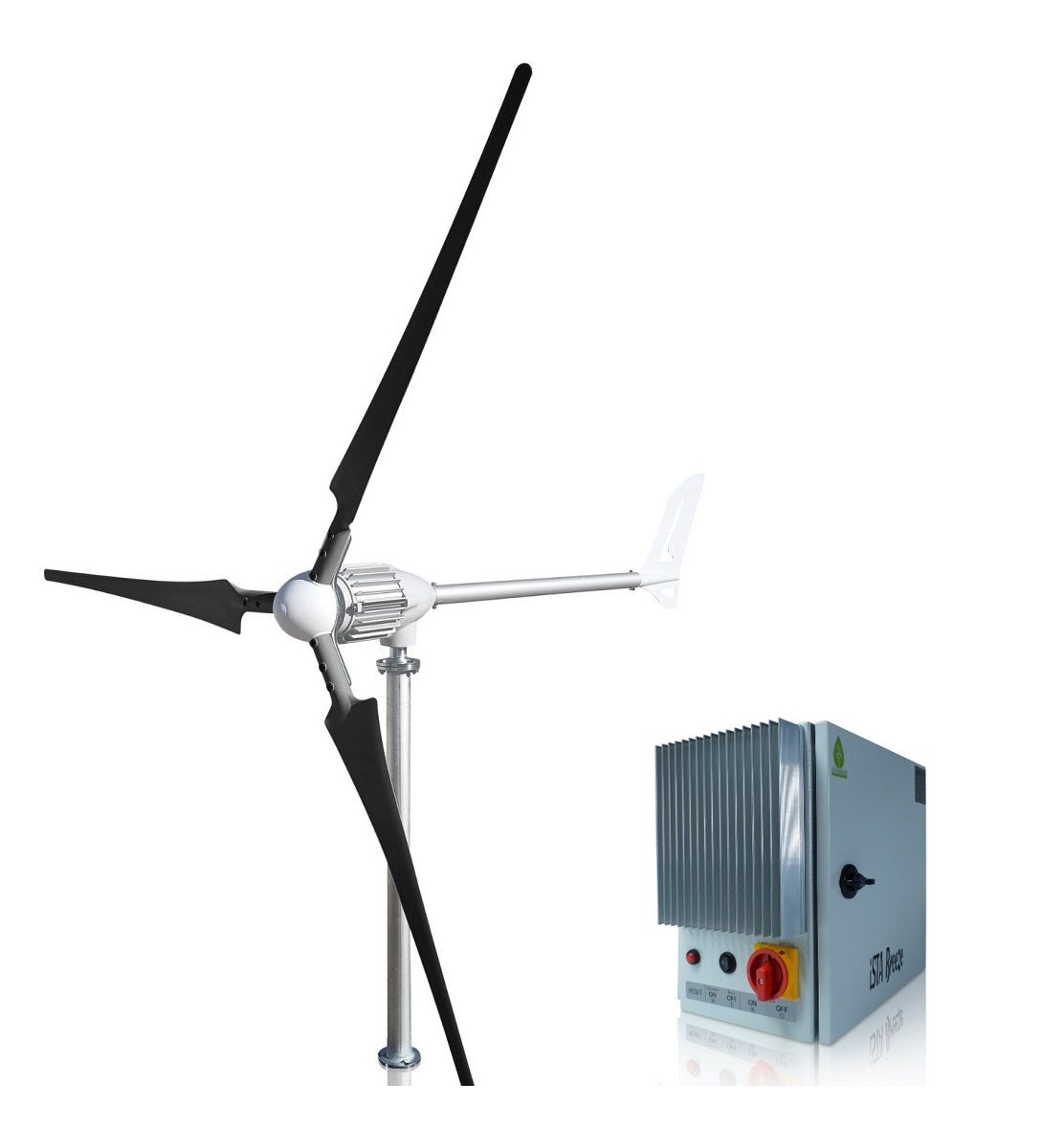 Kit i-1500W 48V Wind Turbine Wind Generator & Charge Controller (for Acid & Gel Battery) & Tower