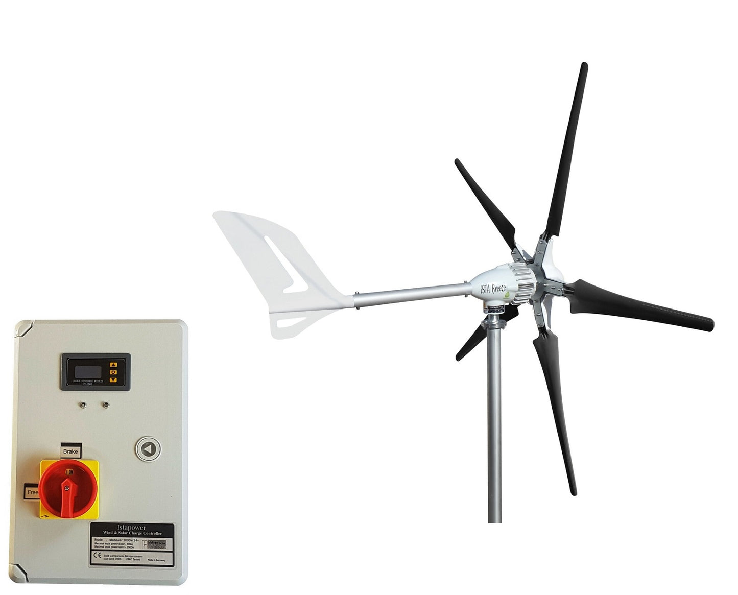 Kit i-1000W 24V Wind Turbine Wind Generator & Hybrid Charge Controller & Tower