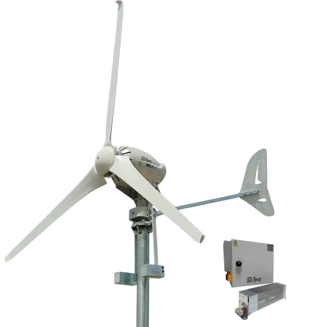 Kit Heli 2000W 48V Off-Grid Wind Turbine Wind Generator (with New Blade) & Charge Controller (for Lithium Battery)