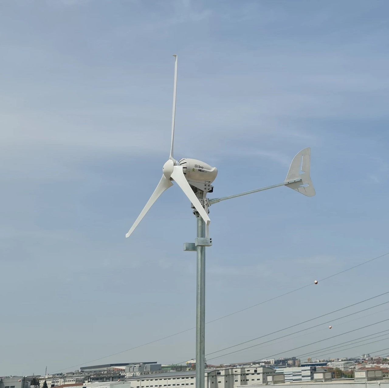Complete Heli 2KW On-Grid Wind Turbine Set with Inverter and Controller – Installation Kit for Grid Feed
