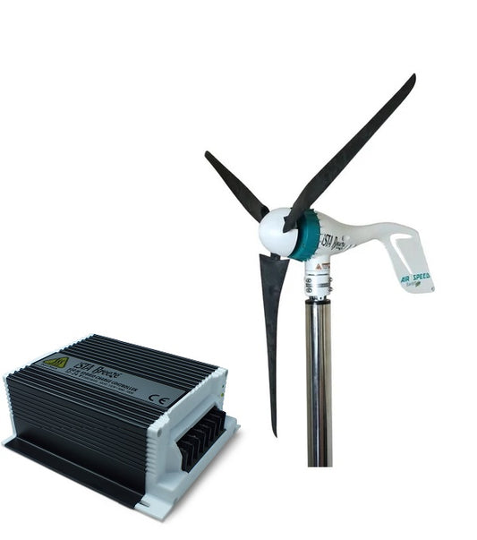 Kit Air Speed 500W 12V/24V Wind Turbine Wind Generator & Hybrid Charge Controller & Tower