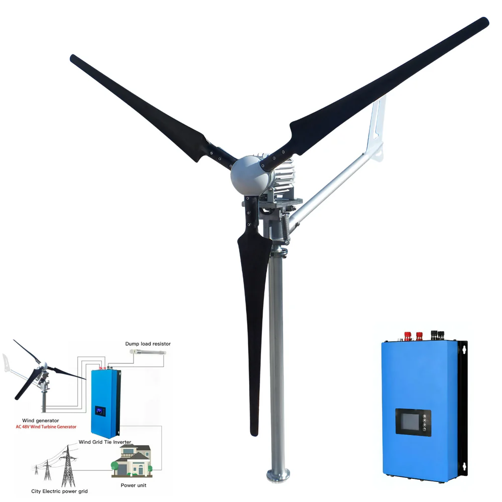 2000 Watt WindSafe Ongrid Wind Turbine Plug & Play System