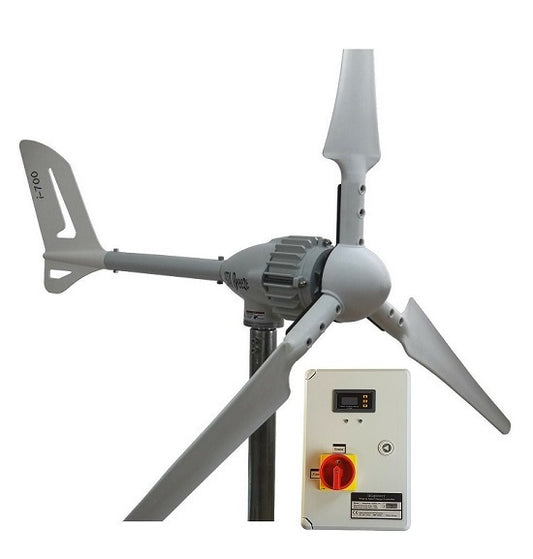 Kit i-700W 24V Wind Turbine Wind Generator & Hybrid Charge Controller & Tower