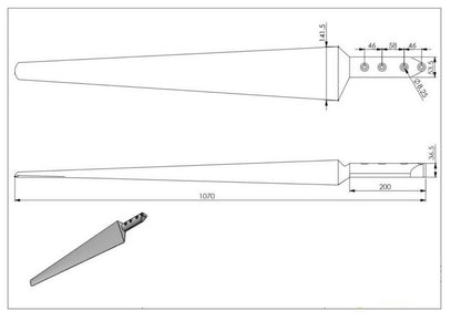 107 cm Wind Blade for Wind Turbine