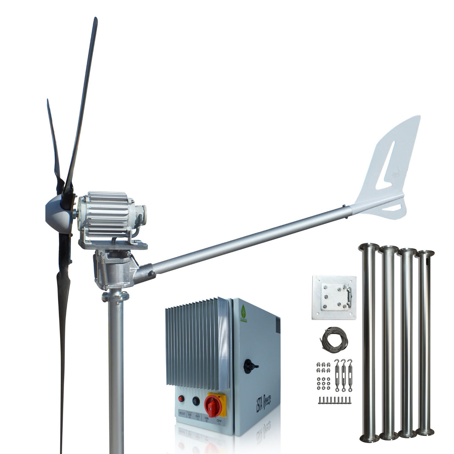 Kit i-2000W 48V Windsafe Wind Turbine Wind Generator & Charge Controller (for Acid & Gel Battery) & Tower