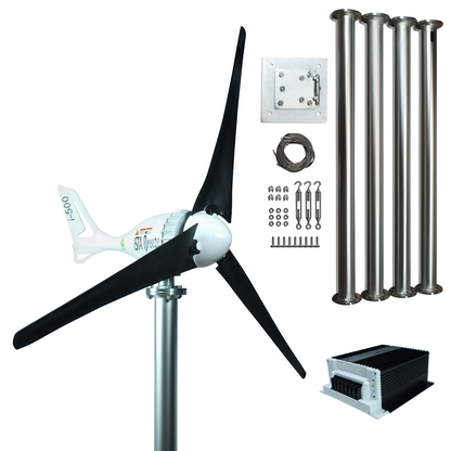 Kit i-500W 12V/24V Wind Turbine Wind Generator & Hybrid Charge Controller & Tower