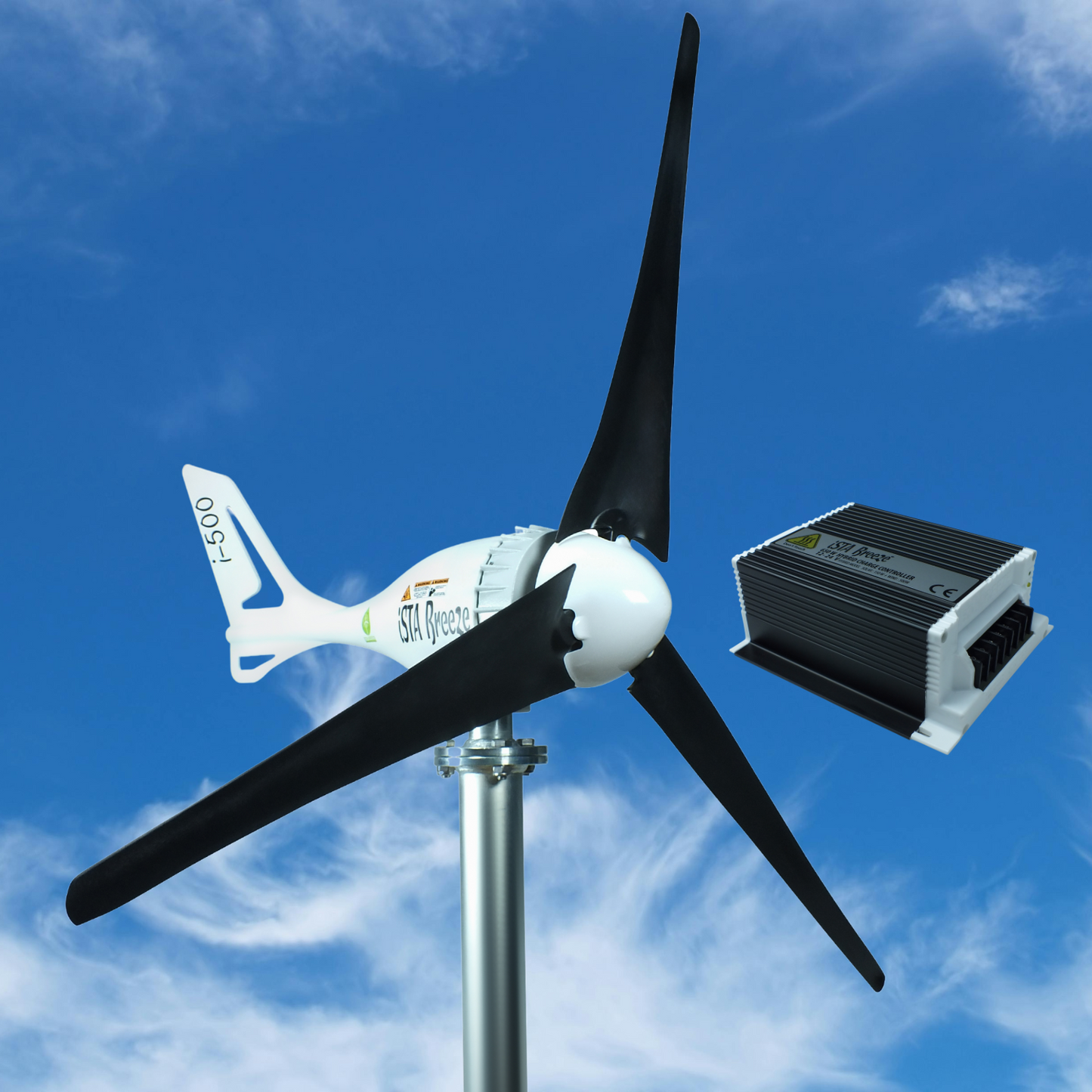 Kit i-500W 12V/24V Wind Turbine Wind Generator & Hybrid Charge Controller & Tower