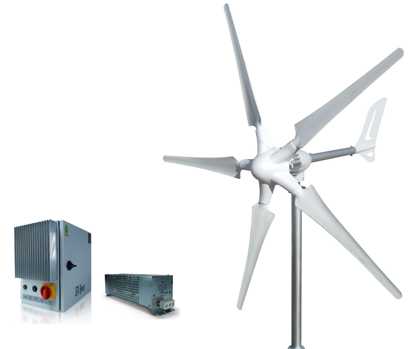 Kit i-2000W 48V Wind Turbine Wind Generator & Charge Controller (for Lithium Battery) & Tower