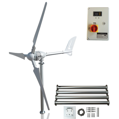 Kit i-1000W 24V Wind Turbine Wind Generator & Hybrid Charge Controller & Tower