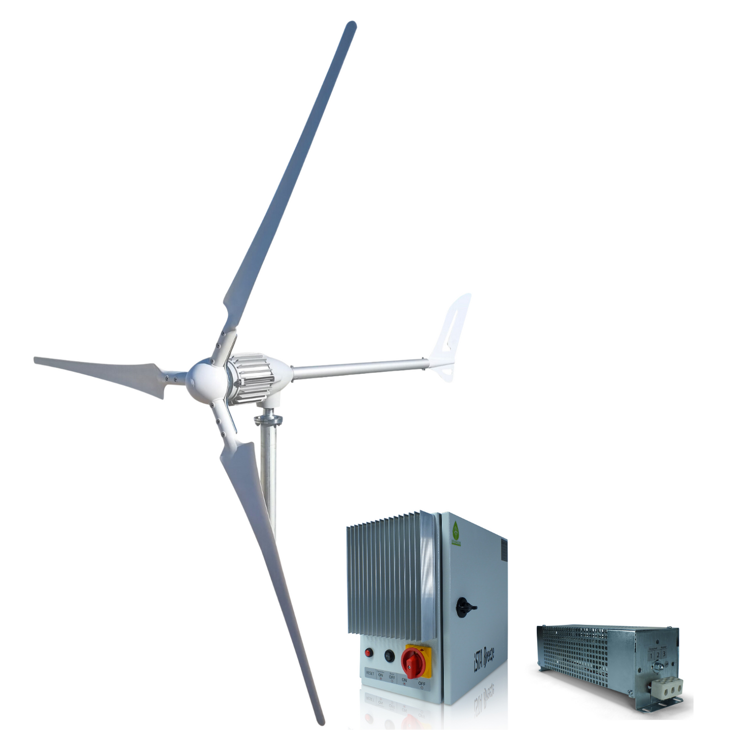 Kit i-1500W 48V Wind Turbine Wind Generator & Charge Controller (for Acid & Gel Battery) & Tower