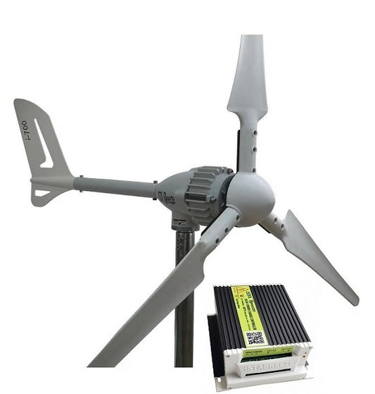 Kit i-700W 48V Wind Turbine Wind Generator & Hybrid Charge Controller & Tower