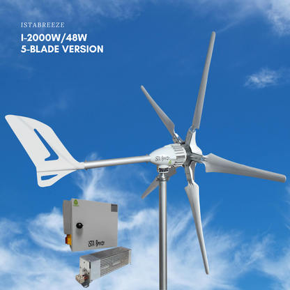 Kit i-2000W 48V Wind Turbine Wind Generator & Charge Controller (for Lithium Battery) & Tower