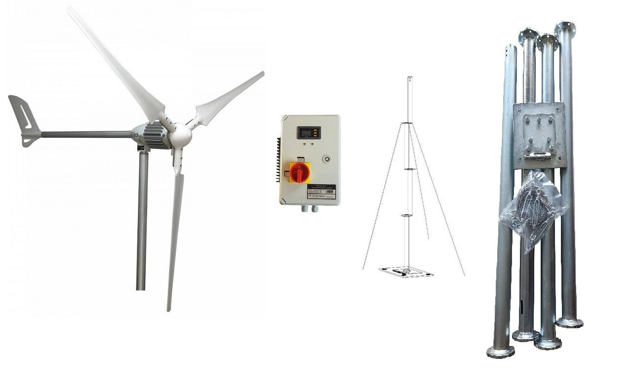 Kit i-1000W 24V Wind Turbine Wind Generator & Hybrid Charge Controller & Tower