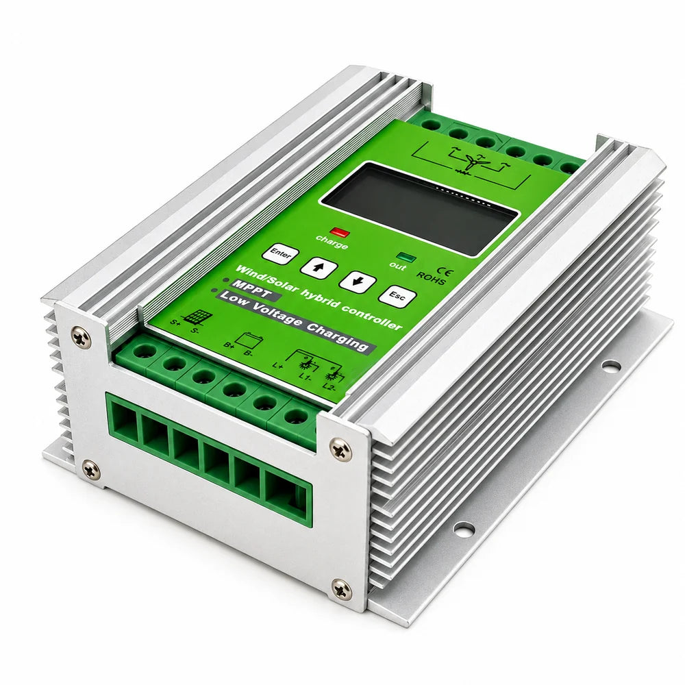 Controlador de carga MPPT 12-24 V 500 W para generador de turbina eólica 
