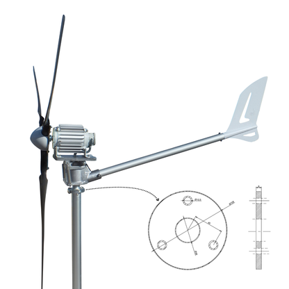 Kit i-2000W 48V Windsafe Wind Turbine Wind Generator & Charge Controller (for Acid & Gel Battery) & Tower