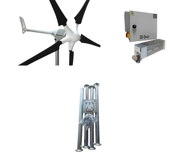 Kit i-1500W 48V Wind Turbine Wind Generator & Charge Controller (for Acid & Gel Battery) & Tower