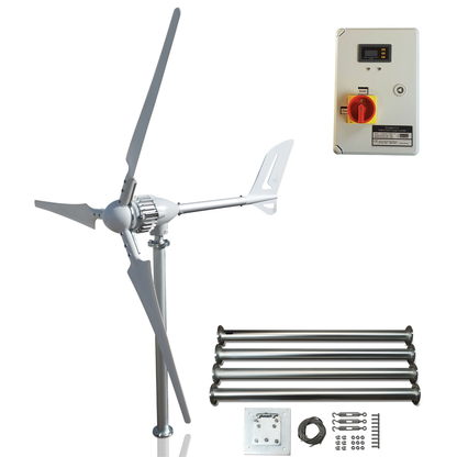 Kit i-700W 12V Wind Turbine Wind Generator & Hybrid Charge Controller & Tower