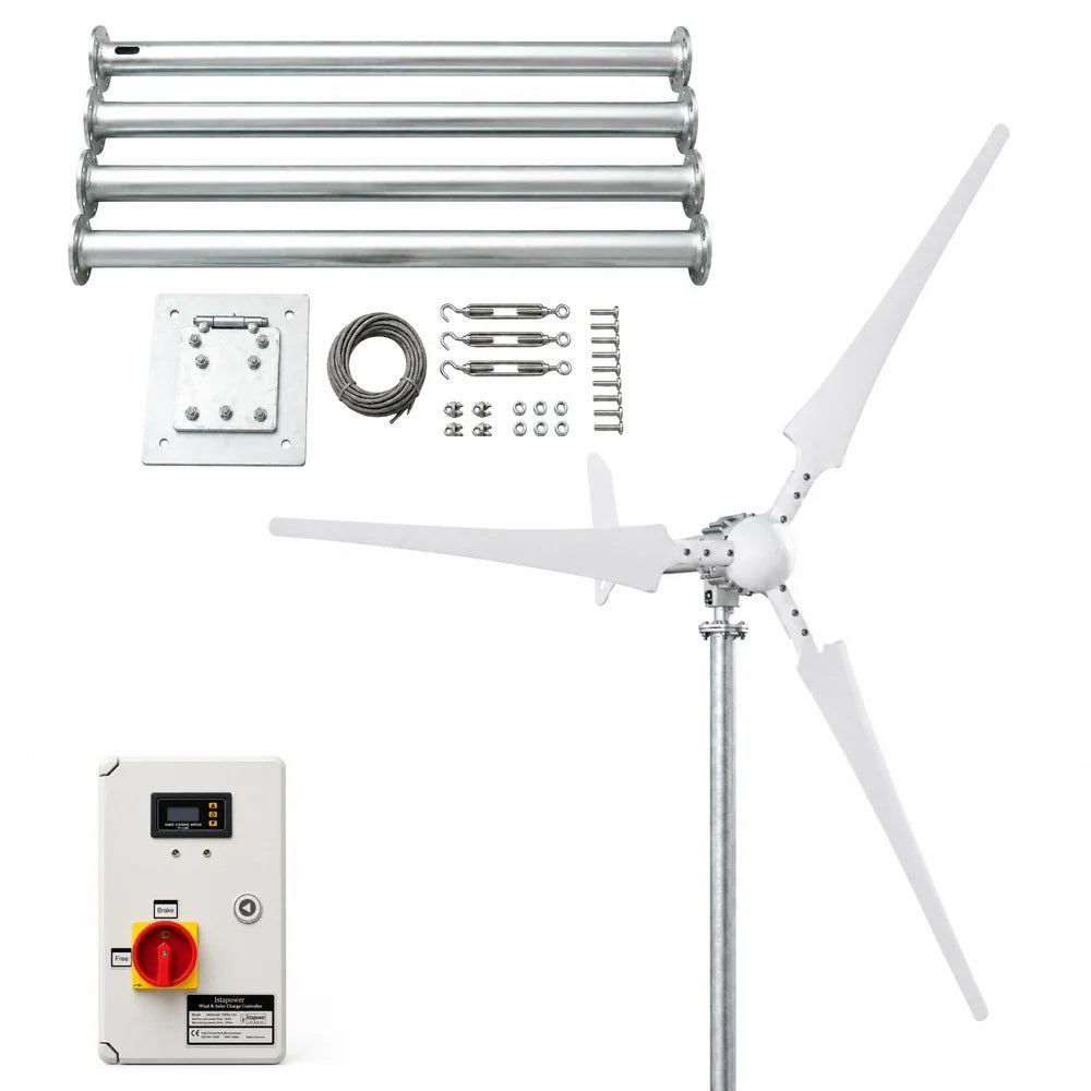Kit i-1000W 48V Aerogenerador y controlador de carga híbrido y torre