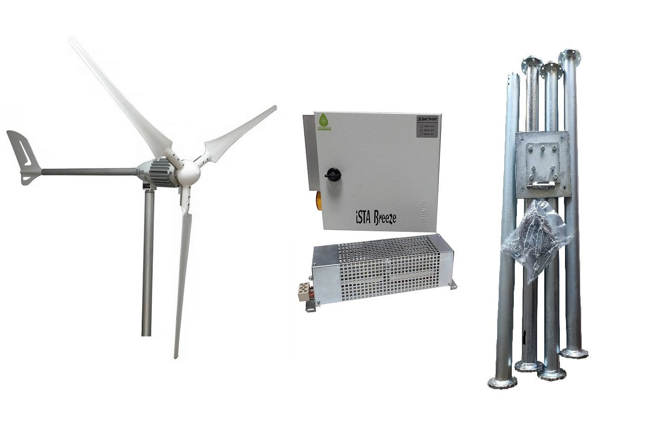 Kit i-2000W 48V Wind Turbine Wind Generator & Charge Controller (for Acid & Gel Battery) & Tower