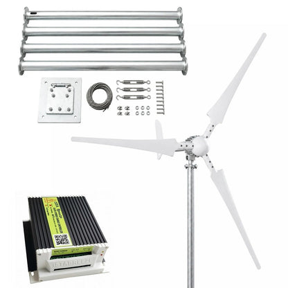 Kit i-700W 48V Aerogenerador y controlador de carga híbrido y torre