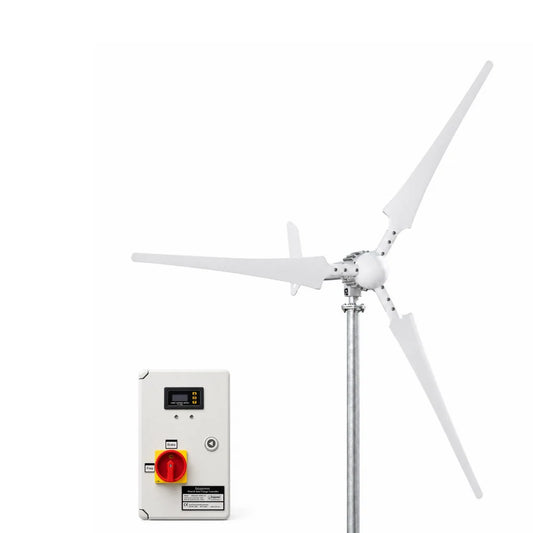 Kit i-700W 12V Aerogenerador y controlador de carga híbrido y torre