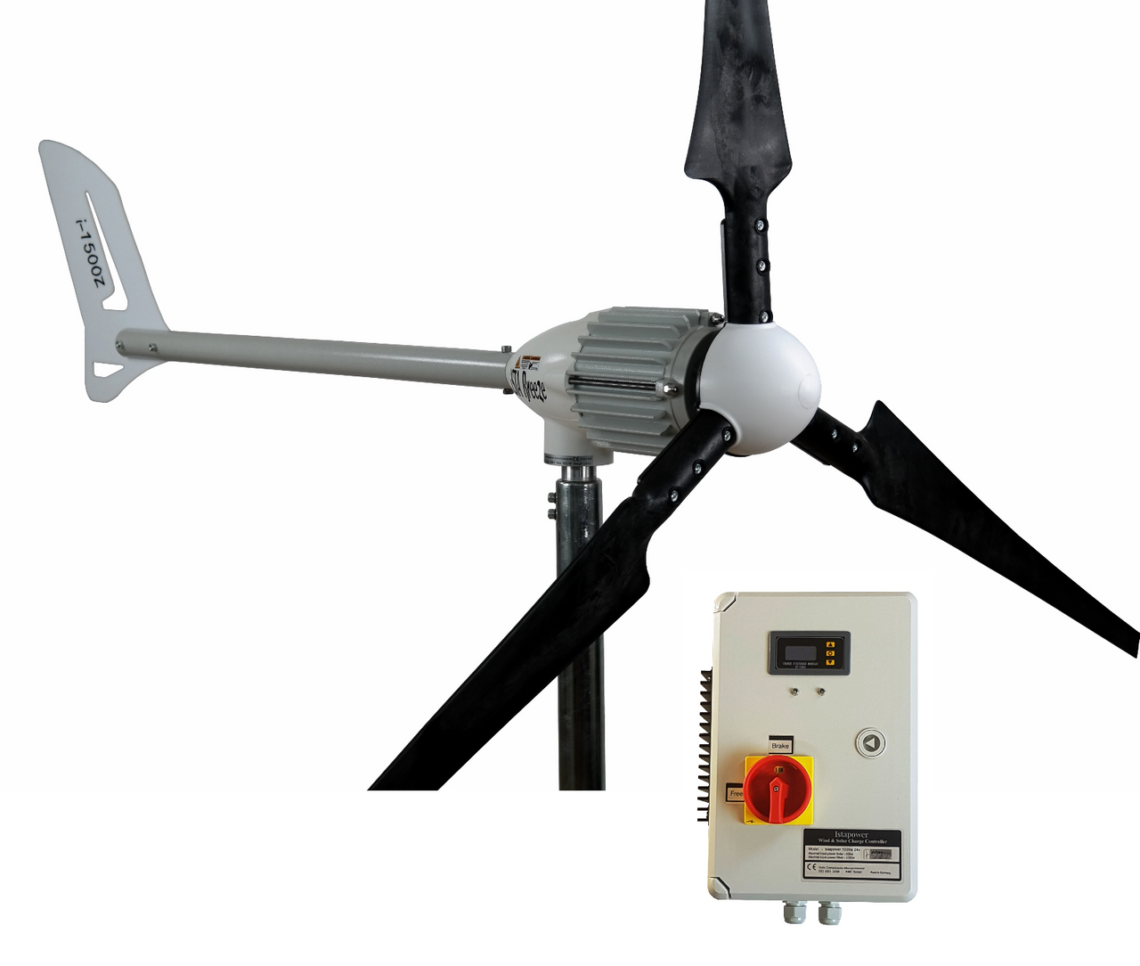 Kit i-1000W 48V Wind Turbine Wind Generator & Hybrid Charge Controller & Tower