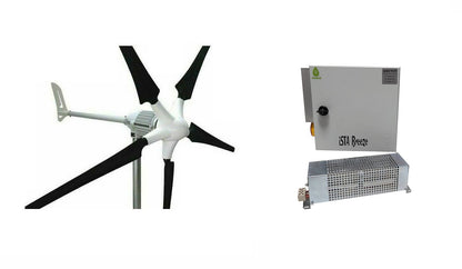 Kit i-1500W 24V Wind Turbine Wind Generator & Charge Controller (for Acid & Gel Battery) & Tower